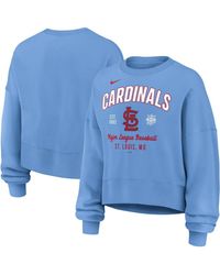 Nike - St. Louis Cardinals Oversized Long Sleeve Cropped Pullover Sweatshirt - Lyst
