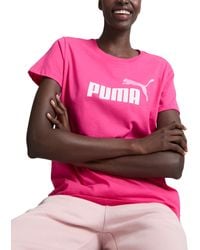 PUMA - Essentials Graphic Short Sleeve T-shirt - Lyst