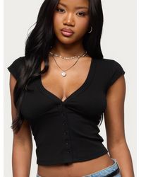 Edikted - Alza Button Up Top - Lyst