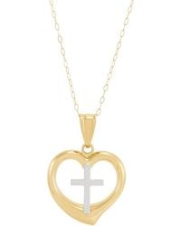 Italian Gold - Macy's Back To Back Cross - Lyst