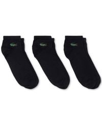 Lacoste - Ribbed-cuff Ankle Socks - Lyst