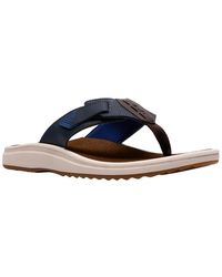 Clarks - Cloudsteppers Round Toe Thong Sandals - Lyst
