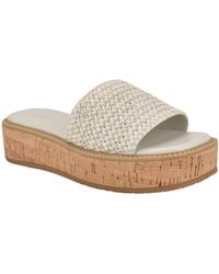 Calvin Klein - Arzelia Single Band Platform Slip-on Sandals - Lyst