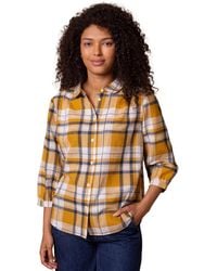 Celtic & Co. - Peter Pan Collar Checked Blouse - Lyst