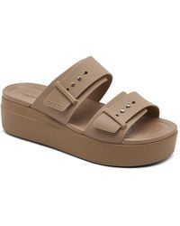 Crocs™ - Brooklyn Low Wedge Sandals From Finish Line - Lyst