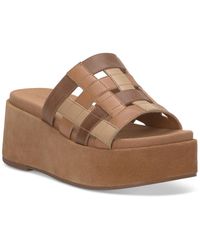 Lucky Brand - Ulrich Strappy Woven Flatform Wedge Sandals - Lyst