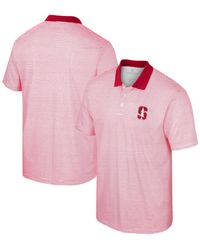 Colosseum Athletics - Stanford Cardinal Print Stripe Polo Shirt - Lyst