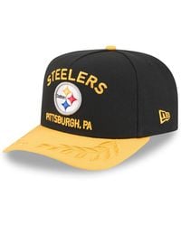 KTZ - Black/yellow Pittsburgh Steelers 2025 Nfl Draft A-frame 9fifty Snapback Hat - Lyst