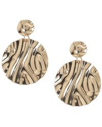 SOH - Dented Circular Drop Earrings - Lyst