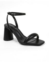BERNESS - Jasmine Elegant Puffy Strap Block Heel Sandals - Lyst