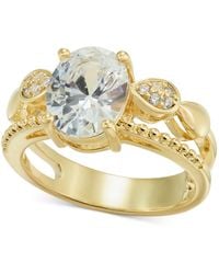 Charter Club - Tone Cubic Zirconia Double Band Ring - Lyst