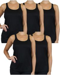 Galaxy By Harvic - Moisture Wicking Racerback Tanks-5 Pack - Lyst