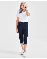 Style & Co. - Petite High-rise High-cuff Capri Jeans - Lyst