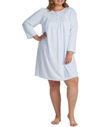 miss elaine long sleeve nightgown