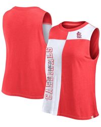 Fanatics - Red/white St. Louis Cardinals Color-block Tank Top - Lyst