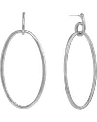 The Sak - Silver-tone Oval Drop Earrings - Lyst