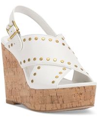 Vince Camuto - Ellna Studded Platform Wedge Sandals - Lyst