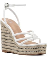 New York & Company - Electra Rhinestone Embedded Wedge Sandals - Lyst