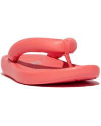 Fitflop - Iqushion D-luxe Padded Leather Flip-flops - Lyst