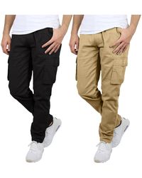 Blu Rock - 2-pack Flex Stretch Cargo Pants - Lyst