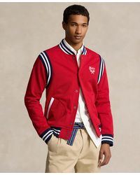 Polo Ralph Lauren - Embroidered Fleece Baseball Jacket - Lyst
