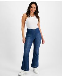 INC International Concepts - Petite Seamed High-rise Flare-leg Denim Jeans - Lyst