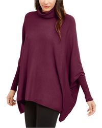 alfani striped poncho sweater