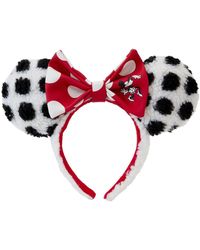 Loungefly - Mickey Friends Minnie Mouse Rocks The Dots Sherpa Headband - Lyst