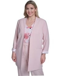 Calvin Klein - Plus Size Open-front Notch Collar Jacket - Lyst