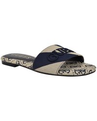 Guess - Harini Slip-on Logo Flat Sandals - Lyst