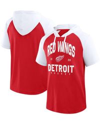 LOGO ATHLETIC - Detroit Wings Prime Raglan Short Sleeve Pullover Hoodie - Lyst