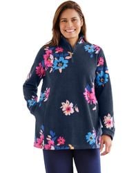 Woman Within - Within Microfleece Quarter-zip Pullover - Lyst