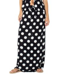 Roxy - Iyla Polka Dot Tie-waist Skirt - Lyst