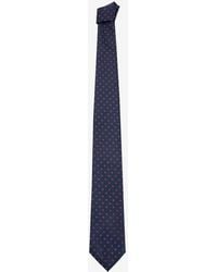 Mango - Flower Patterned Silk Tie - Lyst