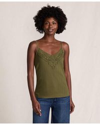 Lands' End - Variegated Micro Rib Lace Trim Cami - Lyst