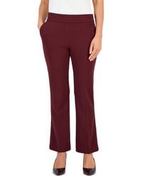 Anne Klein Essentials - Ak Anne Klein Petite Pull-on Straight-leg Pants - Lyst