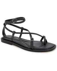 Kenneth Cole - Paros Jewel Square Toe Flat Sandals - Lyst
