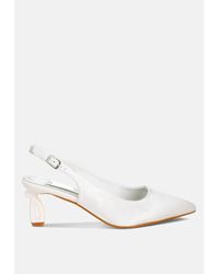 LONDON RAG - Vinca Satin Pointed Toe Slingbacks - Lyst