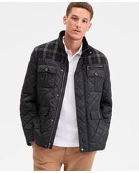 Cole Haan - Mixed Media Quilted Jacket - Lyst