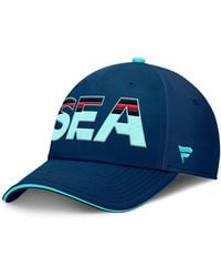 Fanatics - Deep Sea Navy/light Blue Seattle Kraken Authentic Pro Rink Team Code Flex Hat - Lyst