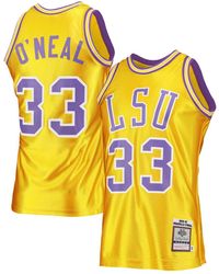 Mitchell & Ness - Shaquille O'neal Lsu Tigers 1990-91 Authentic Throwback College Jersey - Lyst