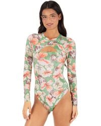 Hurley - Gingko Cloud Max Cross Yoke Moderate One-piece Surf Suit - Lyst