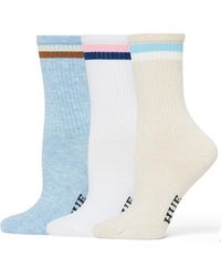 Hue - 3 Pack Crew Socks - Lyst