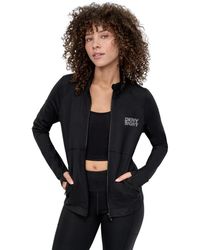 DKNY - Sport Rhinestone-logo Mock-neck Jacket - Lyst