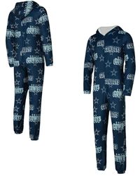 Concepts Sport - Dallas Cowboys Roadway Allover Print Microfleece Full-zip Union Suit - Lyst