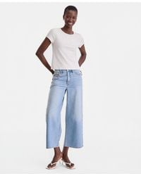 On 34th High-rise Cropped Faux-pearl-trim Jeans in Pink | Lyst
