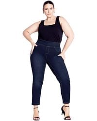 Avenue - Plus Size Butter Denim Pull-on High Rise Jean - Lyst