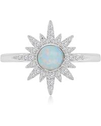 Macy's - Opal And Cubic Zirconia (0.288 Ct. T.w. - Lyst