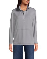 Lands' End - Grid Tech Snapneck Pullover Shirt - Lyst