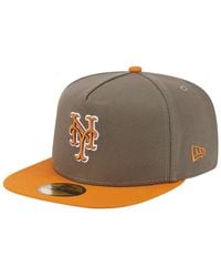 KTZ - Olive/orange New York Mets Two-tone Color Pack A-frame 59fifty Fitted Hat - Lyst
